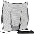 thumbnail image 1 of PowerNet Corbin Carroll 8x8 Practice Net, Huge Baseball Softball Hitting Pitching Net, Great for Teams, Hitting Pitching Batting Fielding Portable Backstop, Non-Tip Weighted Base, 1 of 5