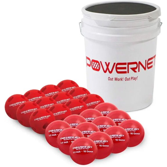 PowerNet Crusher Baseballs & Weighted Balls, Baseball Hitting Trainer for Improved Speed, Power & Coordination, Batting Practice Baseballs 24PK