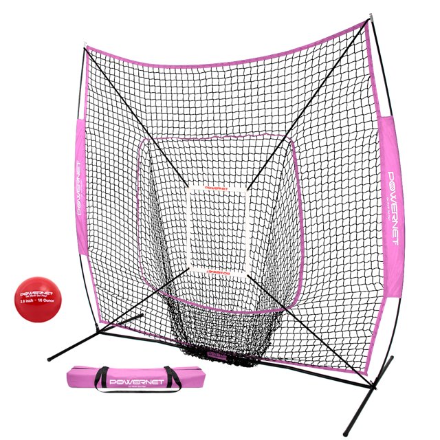 DLX 7x7 Baseball Softball Practice Net (Bundle with Strike