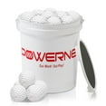 thumbnail image 1 of PowerNet Launch F-lite Ultra Light Dimpled Practice Balls, Bucket of Baseballs for Pitching Machine, Baseball Coach Bundle (48 Balls, Bucket & Lid), 1 of 2