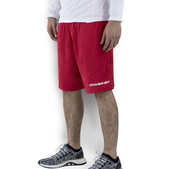 PowerNet Men's Performance Sport Fitness Athletic Training Shorts Loose Fit