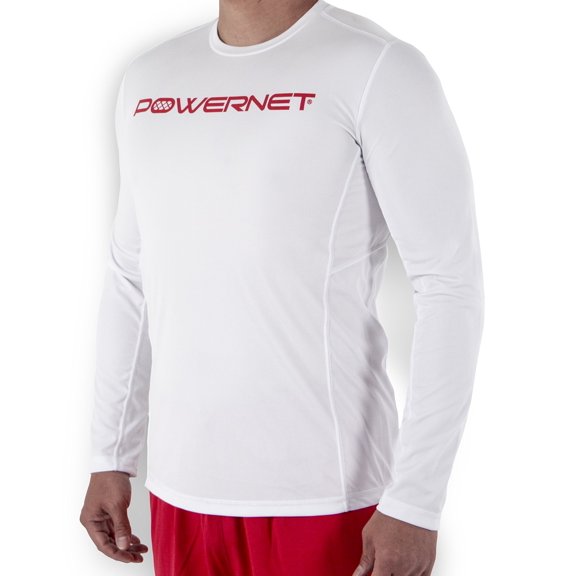 PowerNet Men's Performance Training Athletic Long Sleeve Shirt Loose Fit