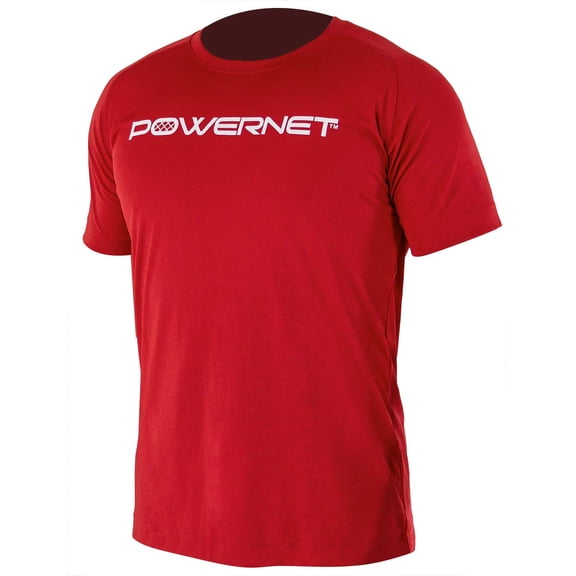 PowerNet Men's Performance Training Athletic T-Shirt Loose Fit Short Sleeved