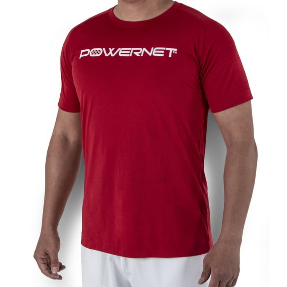 PowerNet Men's Performance Training Athletic T-Shirt Loose Fit Short Sleeved