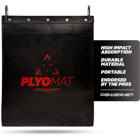 PowerNet Plyometric Softball & Baseball Training Equipment - Weighted Plyo Balls, Hanging Mat, Portable Backstop & Pitching Trainer