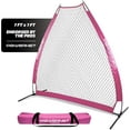 thumbnail image 1 of PowerNet Portable Softball & Baseball Batting Practice Pitching Screen, 7-FT I-Frame or A-Frame Pitching Net, 1 of 13