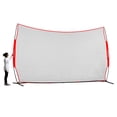 thumbnail image 1 of PowerNet Portable Sports Net for Protection, Soccer, Lacrosse & Volleyball Rebounder, Softball Baseball Net, Basketball Net, Indoor Outdoor Safety Net, Backyard & Garage Backstop (16 x 10 FT), 1 of 9