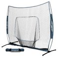 thumbnail image 1 of PowerNet Pro One Piece Softball Baseball Net, Portable Baseball Training Equipment, Hitting, Throwing & Pitching Net with Carrying Bag (Navy, 8x8 FT), 1 of 7