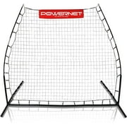 PowerNet Rebounder Training Net for Soccer, Baseball, Softball & Lacrosse, Angled Multi-Sport Rebound Pitch Back Net, Portable Dual-Side Soccer Net, Bounce Back Training Net