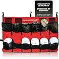thumbnail image 1 of PowerNet Softball & Baseball  Hanging Bag, 12 Pocket Baseball Glove &  Storage Holder & Dugout Organizer, Portable Baseball Gear Training Equipment Holder, Team Colors, 1 of 6