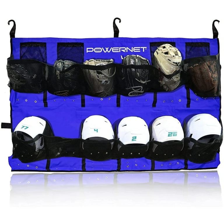 PowerNet Softball Baseball Helmet Hanging Bag, 12 Pocket