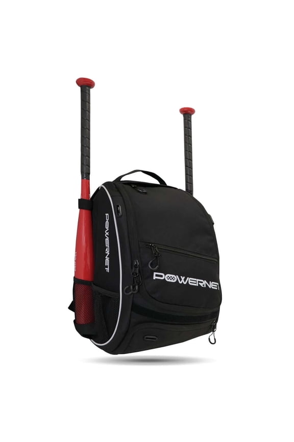 Starter Backpack, Softball & Baseball Bag, Organized Pockets for Baseball Accessories, Helmet, Gloves, Catchers Gear & Baseball Bat Sleeves, Youth Travel Sports Backpack (1 Backpack)