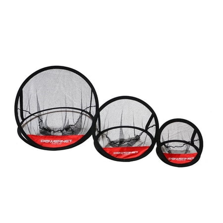 PowerNet Three Piece Golf Chipping Net Set, Portable Golf Net Baskets for Improving Accuracy, Play Golf Chipping Game with Real or Practice Golf Balls, Golf Accessories for Backyard Games