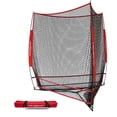 thumbnail image 1 of PowerNet Triple Threat Baseball Net, 3 Way 7' x 7' Batting, Hitting & Pitching Net Covers 147 Sq Ft, Softball Baseball Training Equipment, Baseball Practice Net (Red), 1 of 5