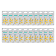 PowerOne Hearing Aid Batteries Size 10, PR70 120 Batteries + 2 Cell Battery Keychain Kit