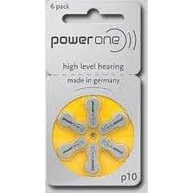 PowerOne P10 Hearing Aid Batteries 10 Wheels 6 Per Wheel + FREE