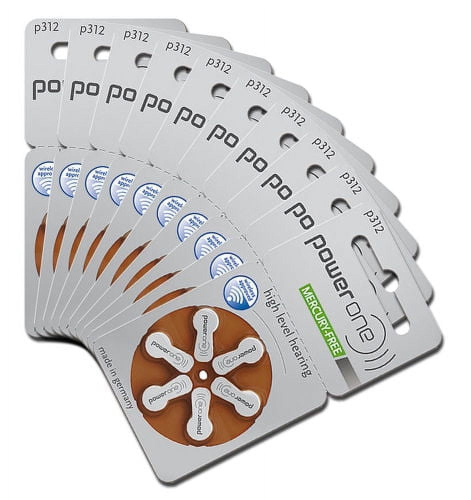 POWER-ONE PowerOne Size 312 Hearing Aid Batteries (120)