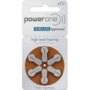 PowerOne Size 312 Hearing Aid Batteries - 30 count
