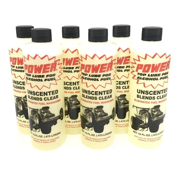 PowerPlus Lubricants Alcohol Top Lube Unscented 16oz-Liquid Power Upper Cylinder Lube - 6 PACK