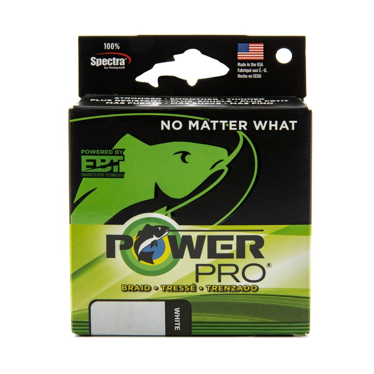 Power Pro Fishing Line – 100 Lb, 3000 Yd, White, High Visibility Braided Line