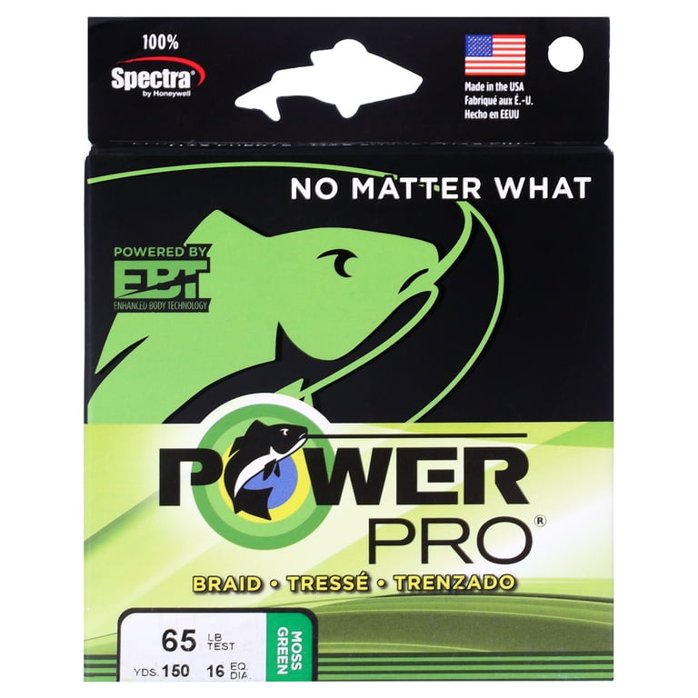 PowerPro Braided Fishing Line, 65lb x 150yd grn, [21100650150E