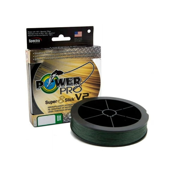 PowerPro Braided Fishing Line, Ppr Ssv2 8Lb 1500Yd Mossgrn,  [31500081500E]