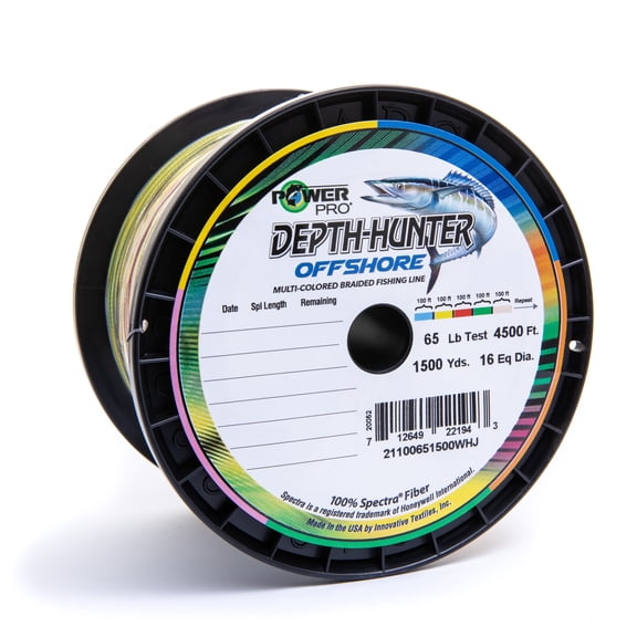 PowerPro Braided Fishing Line, dh os 100lb x 1500yd multi,  [21101001500WHJ]