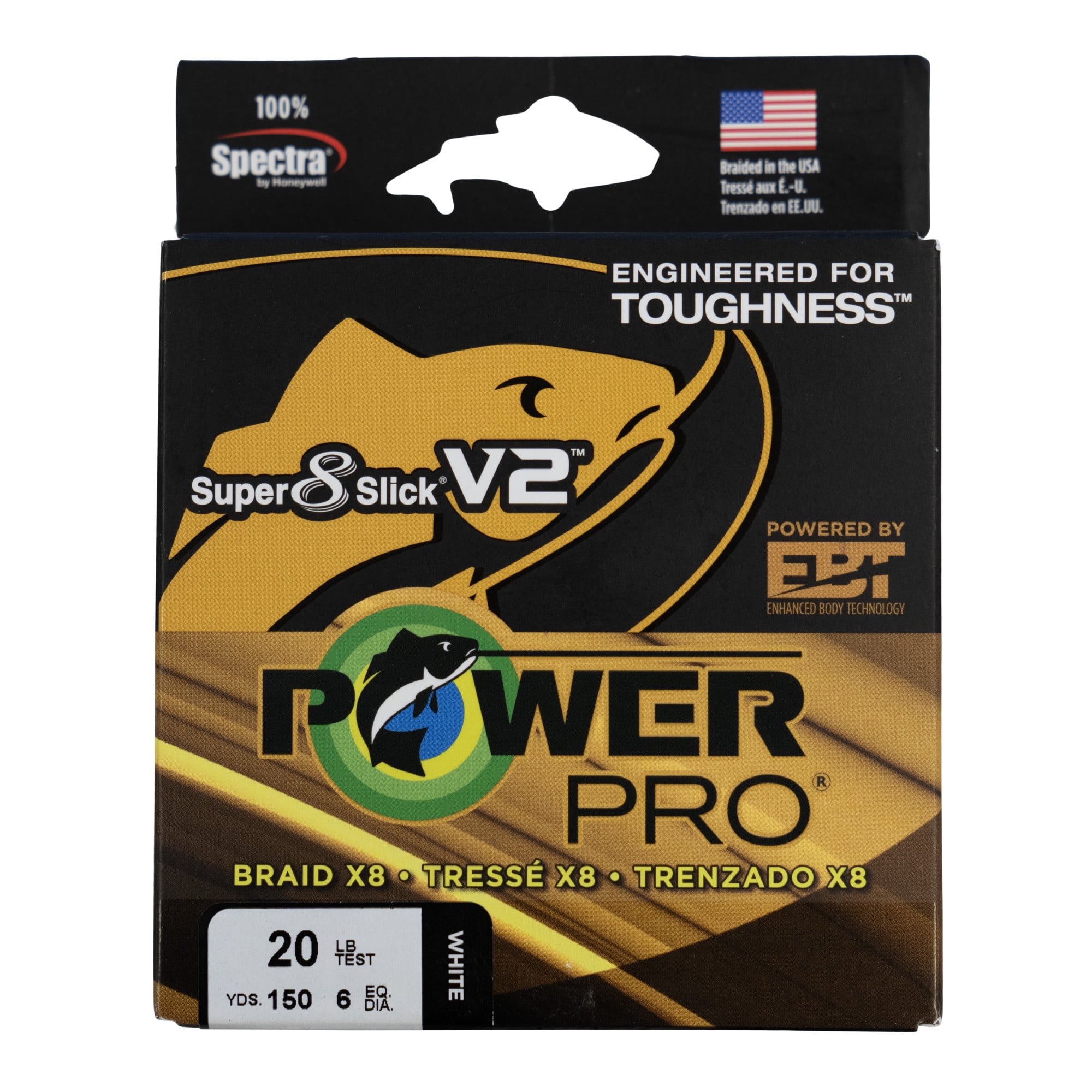 PowerPro Braided Fishing Line, ppr ssv2 8lb x 150yd wht,  [31500080150W]