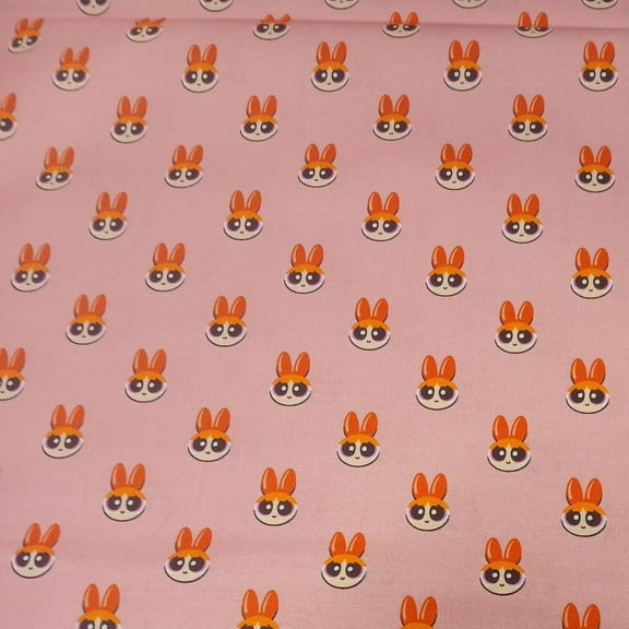 PowerPuff Girls - Blossom Face Pink Cotton Fabric
