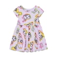 thumbnail image 1 of Powerpuff Girls Toddler Girl Allover Print Dress with Short Sleeves, Sizes 12M-5T, 1 of 3