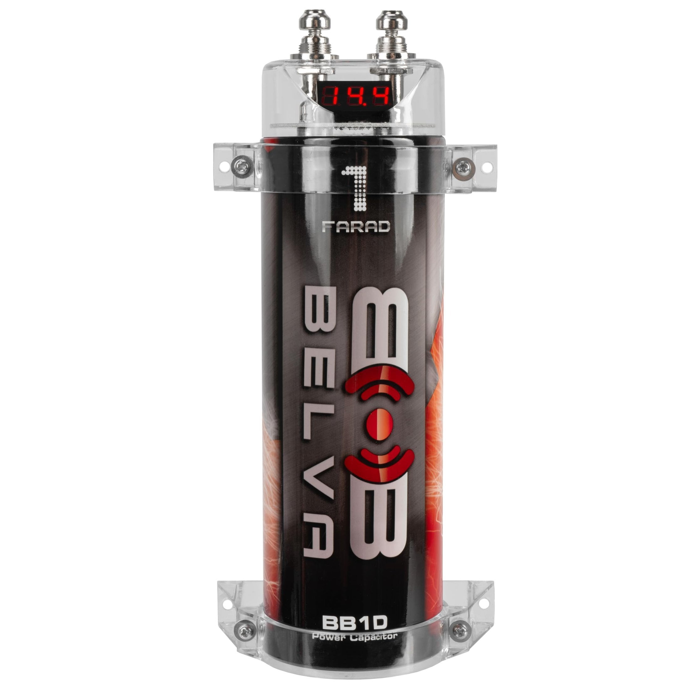 Condensateur De Puissance 4 Farad Avec Affichage LED - Stabilisateur Tension Audio Voiture - Accessoire Ampli Subwoofer