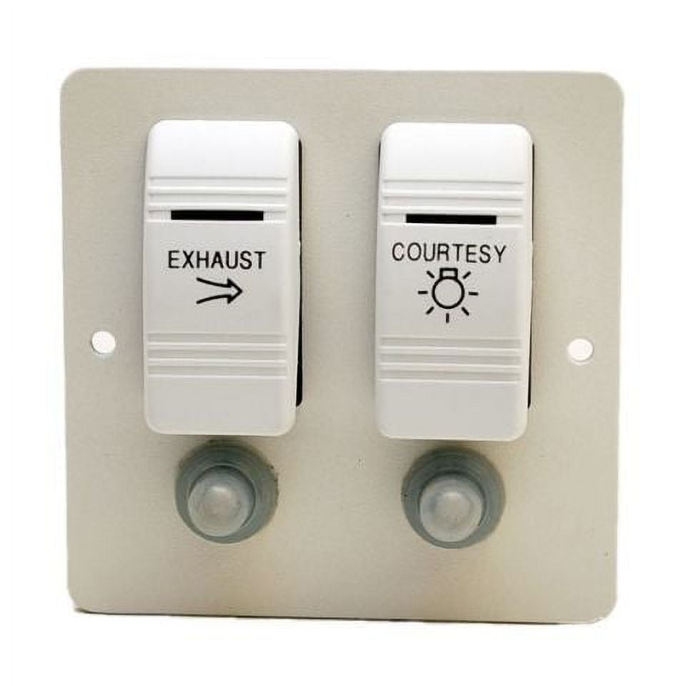 PowerQuest White 3 1/2 x 3 1/2 Inch Aluminum Boat Exhaust / Courtesy