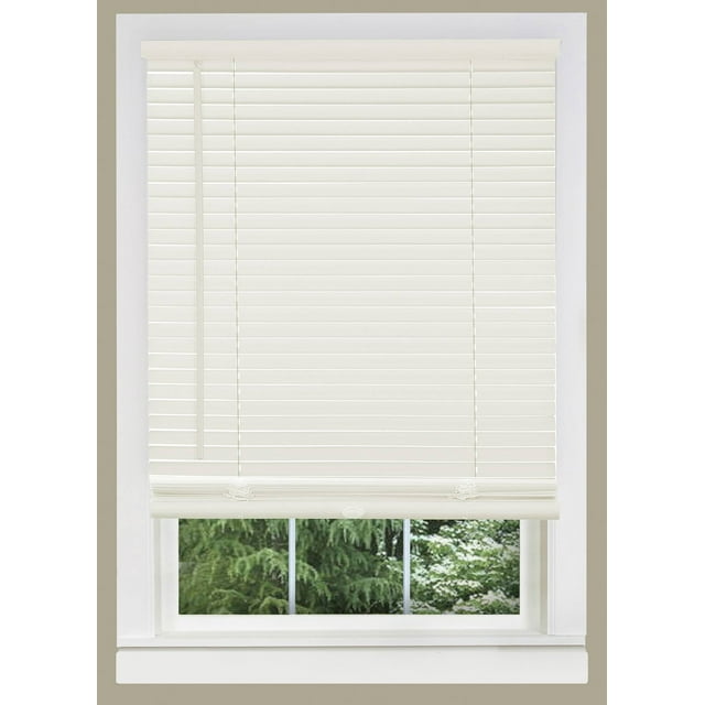 PowerSellerUSA 1" Slats Cordless Window Blinds, Solid Pattern Light