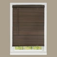 thumbnail image 1 of PowerSellerUSA 1" Vinyl Slats Room Darkening Cordless Window Blinds, 64L x 34W Inches Manual Operation Mode Blackout Privacy Blind, Solid Pattern Ceiling-Outside Mount Pull-Up Mini Blinds, Mahogany, 1 of 9