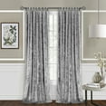 thumbnail image 1 of PowerSellerUSA 2 Panels Criss Cross Panel Light Filtering Curtains, 50W x 63L Inches Modern Elegant Design Semi Sheer Window Curtains for Farmhouse, Living Room, Bedroom Decor, Silver, 1 of 1