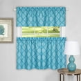 thumbnail image 1 of PowerSellerUSA Window Kitchen Curtain Set, Moroccan Trellis Design, Valance - 58"" (W) x 14"" (L) Valance, Turquoise, 1 of 2