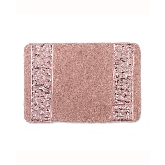 PowerSellerUSA Blush Bath Mat- Non-Slip, Extra Soft, Comfortable, Absorbent, Quick Dry, Machine-Washable Luxury Rug for Bathroom, Shower Room (32"W x 21"L, Blush)