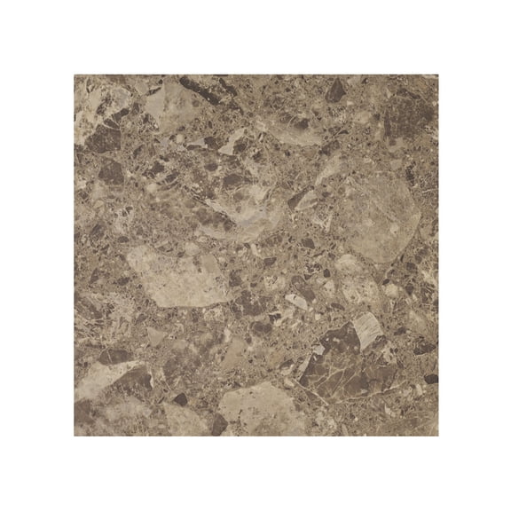 PowerSellerUSA Brown Marble Brown Vinyl Floor Tiles Self Stick Peel Flooring 12" x 12", 1-Pack (20 Pieces)