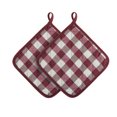 thumbnail image 1 of PowerSellerUSA Buffalo Kitchen Accessories, 2-Pack Pot Holder Plaid Set, Durable Heat Resistant Hot BBQ Pads for Pots Pans, Durable & Machine Washable Fabric, 8" x 8", Red, 1 of 3