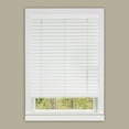 thumbnail image 1 of PowerSellerUSA Cordless Window Blinds, 2" Slats Vinyl Mini Blind, Premium Embossed Woodgrain, Anti-UV Window Treatment, White, 31" Width x 64" Length, (Fits windows 23" - 64"), 1 of 9