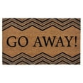thumbnail image 1 of PowerSellerUSA Decorative Printed Entrance Outdoor/Indoor Door Mat, Eco-Friendly 100% Natural Coconut Husk Fibers, 15mm Thick & Durable for Superior Longevity, 18" W X 30" L, Rectangle, Go Away, 1 of 3
