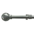 thumbnail image 1 of PowerSellerUSA Decorative Telescopic Metal Curtain Rod, 28" to 48" Contemporary Round PVC Finials, Ultra Durable Brackets 3/4" Diameter Window Drapery Rod, Iron - Spherical Finial, 1 of 6
