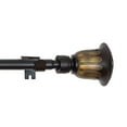 thumbnail image 1 of PowerSellerUSA Decorative Telescopic Metal Curtain Rod, 48 to 86 Inches Contemporary Round PVC Finials, Ultra Durable Brackets 3/4 Inch Diameter Drapery Rod for Window Treatment, Brushed Gold-Antique, 1 of 4