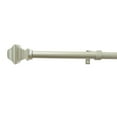 thumbnail image 1 of PowerSellerUSA Decorative Telescopic Metal Curtain Rod, 66" to 120" Contemporary Round PVC Finials, Ultra Durable Brackets 3/4" Diameter Window Drapery Rod, Nickel - Antique Finial, 1 of 8