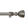 thumbnail image 1 of PowerSellerUSA Decorative Telescopic Metal Curtain Rod, 66 to 120 Inches Contemporary Round PVC Finials, Ultra Durable Brackets 3/4 Inch Diameter Drapery Rod for Window Treatment, Dark Nickl-Geometric, 1 of 4