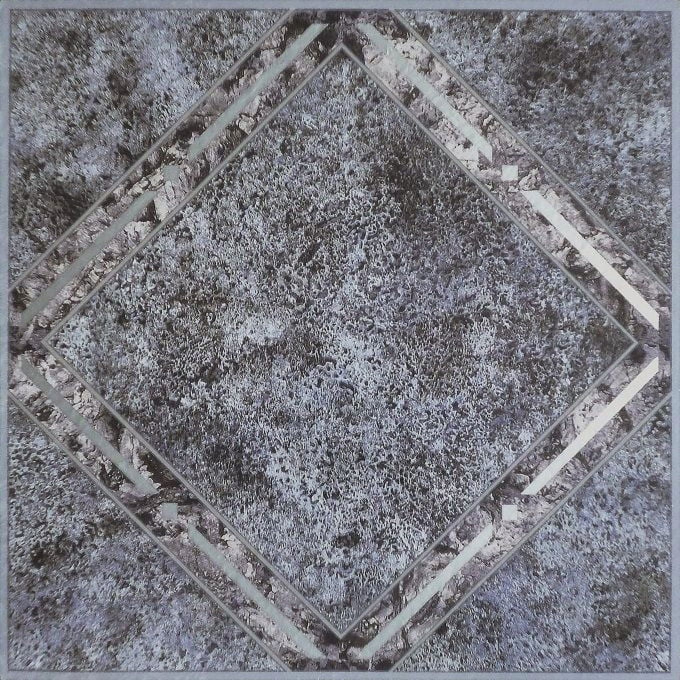PowerSellerUSA Diamonds Metallic Marble Vinyl Floor Tiles Self Stick Peek Flooring  12'' x 12'' 2-Pack (40 Pieces)
