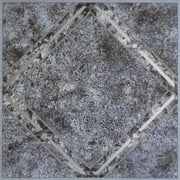 PowerSellerUSA Diamonds Metallic Marble Vinyl Floor Tiles Self Stick Peek Flooring 12'' x 12'' 5-Pack (100 Pieces)