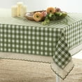 thumbnail image 1 of PowerSellerUSA Dining Table Cloth Elegant Buffalo Plaid Cloth for Dining Room or Kitchen, Classic Farmhouse Country Decor Plaid Gingham Checkered Design Table Cloth, Green, 60" W x 120" L, 1 of 6