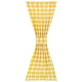 thumbnail image 1 of PowerSellerUSA French Door Curtain, Elegant Buffalo Plaid Curtains for Front Door, Classic Farmhouse Country Decor Plaid Gingham Checkered Design Door Curtains, 25" W x 40" L Single Panel, Yellow, 1 of 7