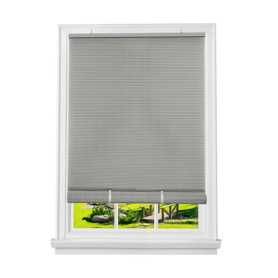PowerSellerUSA Oval Cordless Blinds, Roll-Up Roller Shades for Windows and Doors, Light Filtering and Shades Privacy Window Treatment for Home - 36" (Width) x 72" (Length) Gray